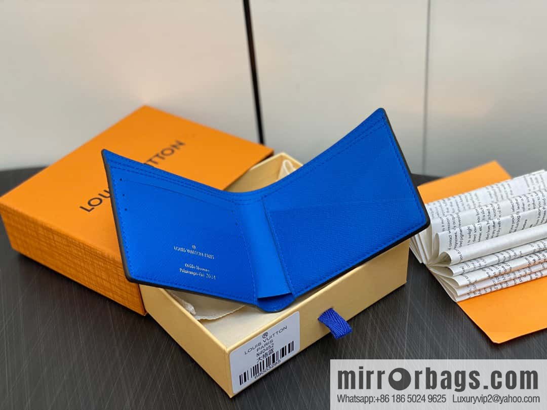 [Premium‑quality] M40452 blue large plaid suit wallet series Multiple wallets