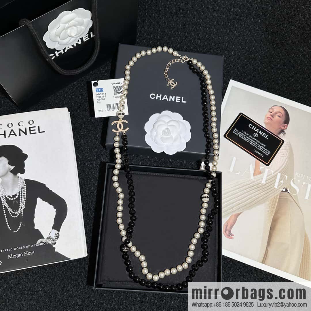 ❗️New ❗️ ☀️ New ☑️ Chanel Double C Double Pearl Necklace ☀️