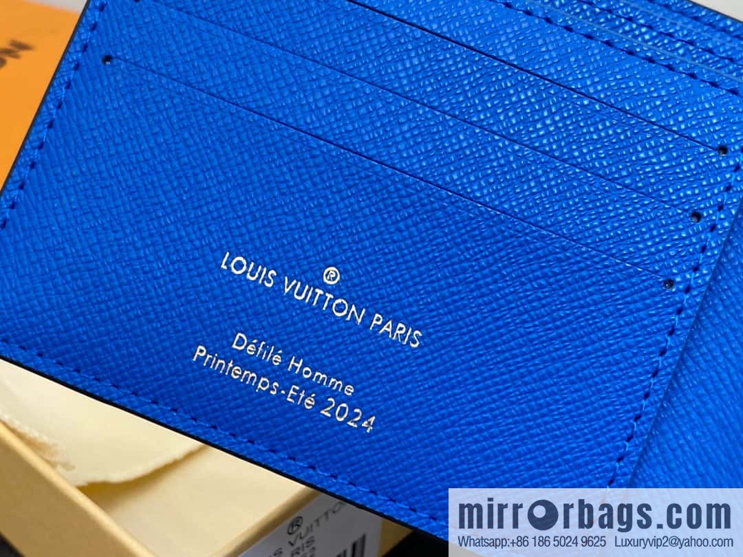 [Premium‑quality] M40452 blue large plaid suit wallet series Multiple wallets