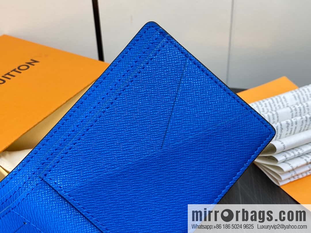 [Premium‑quality] M40452 blue large plaid suit wallet series Multiple wallets