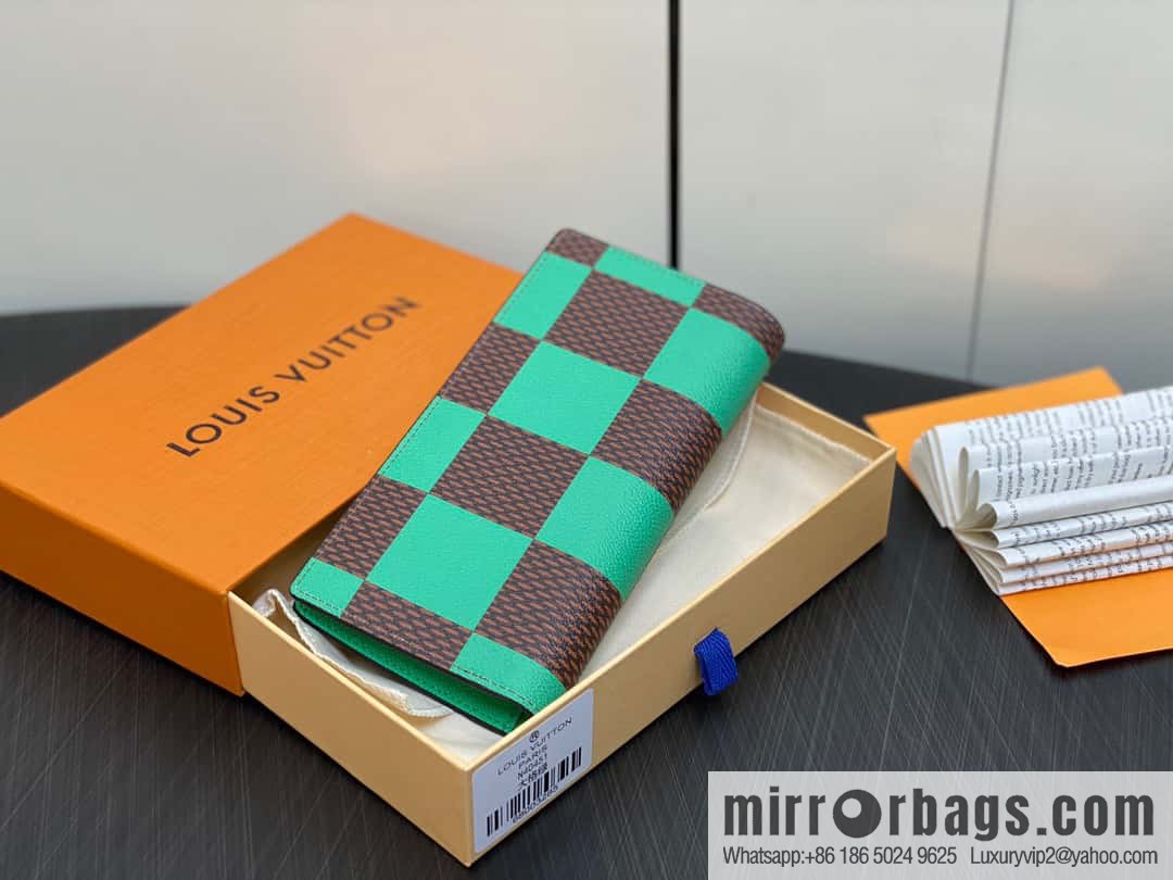 [Boutique‑grade] M40451 green plaid suit wallet series Brazza wallet