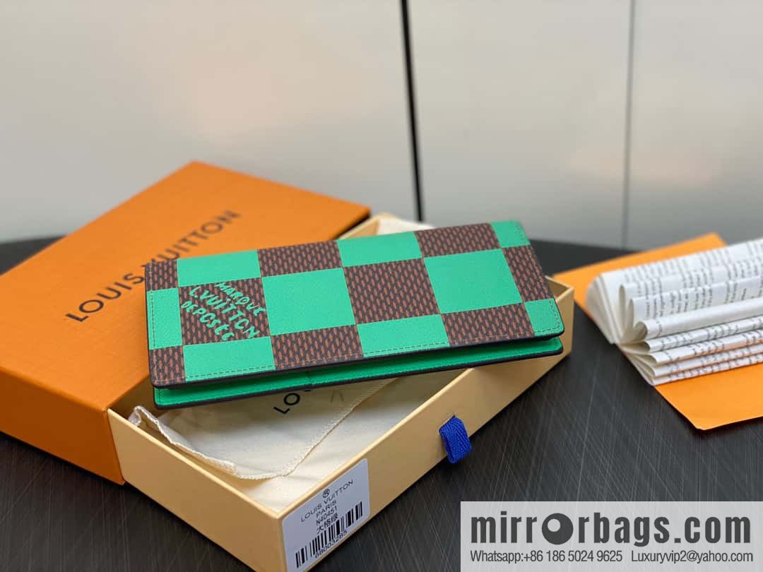 [Boutique‑grade] M40451 green plaid suit wallet series Brazza wallet