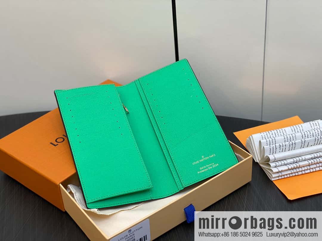 [Boutique‑grade] M40451 green plaid suit wallet series Brazza wallet