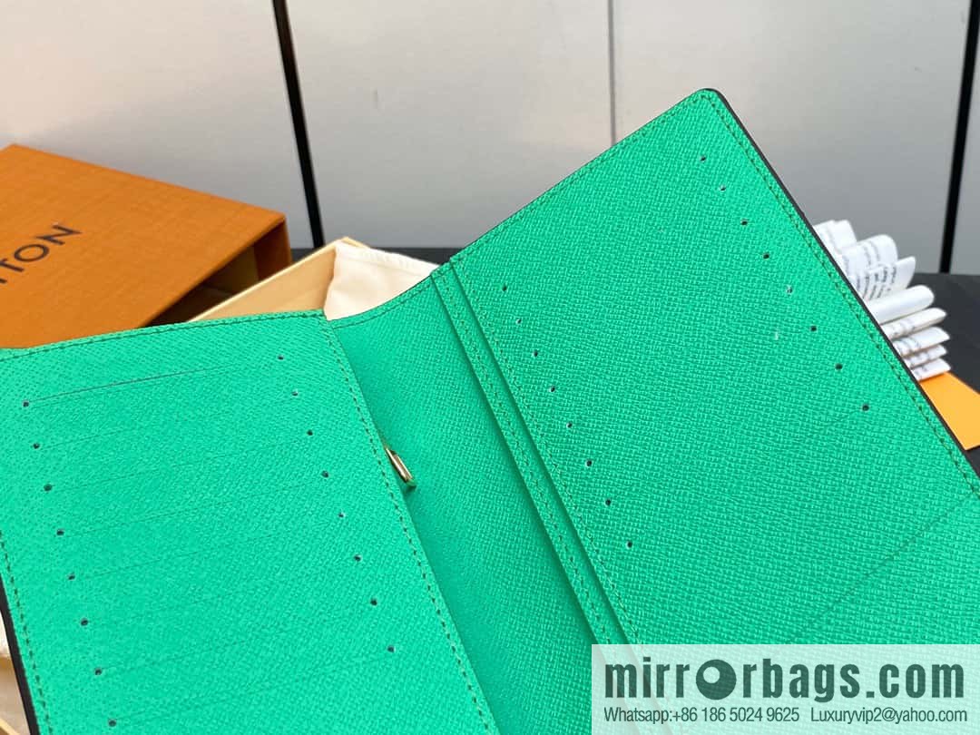 [Boutique‑grade] M40451 green plaid suit wallet series Brazza wallet