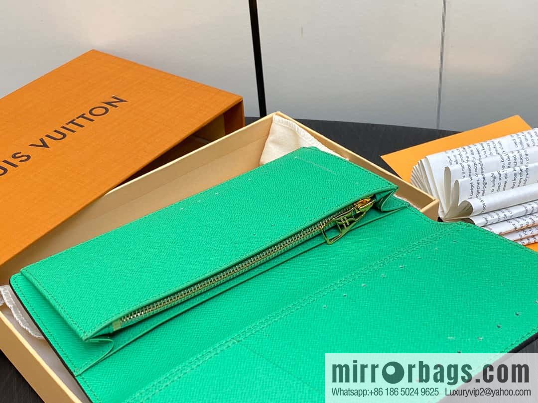 [Boutique‑grade] M40451 green plaid suit wallet series Brazza wallet