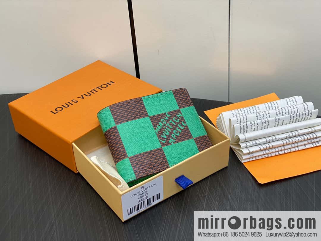 [Premium‑quality] M40452 green large plaid suit wallet series Multiple wallets