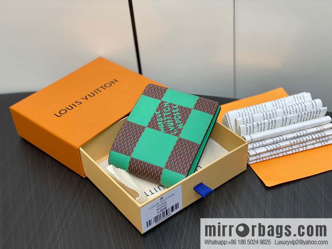 [Premium‑quality] M40452 green large plaid suit wallet series Multiple wallets