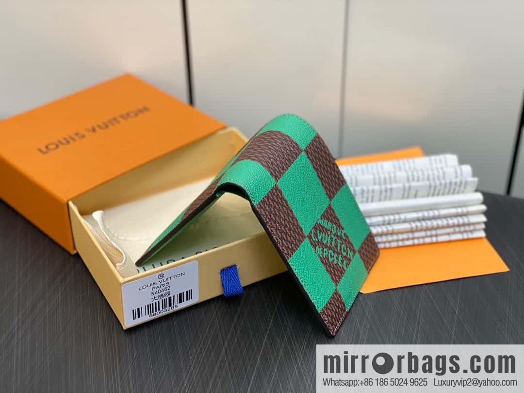 [Premium‑quality] M40452 green large plaid suit wallet series Multiple wallets