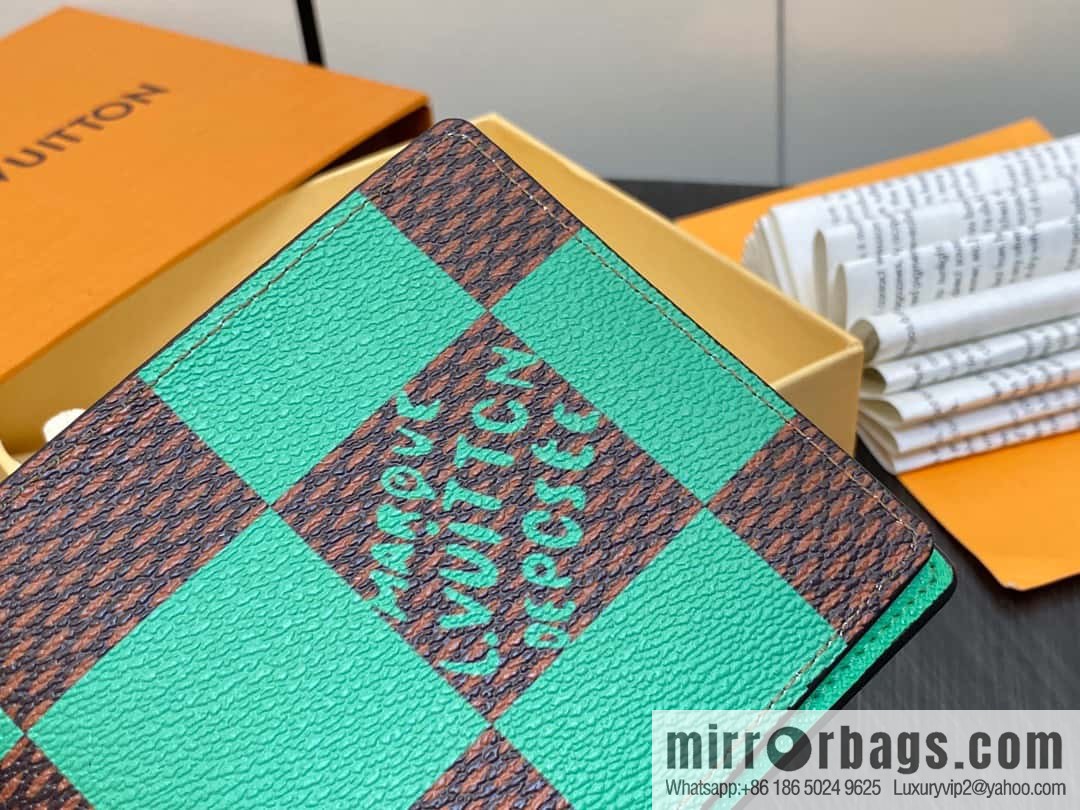 [Premium‑quality] M40452 green large plaid suit wallet series Multiple wallets