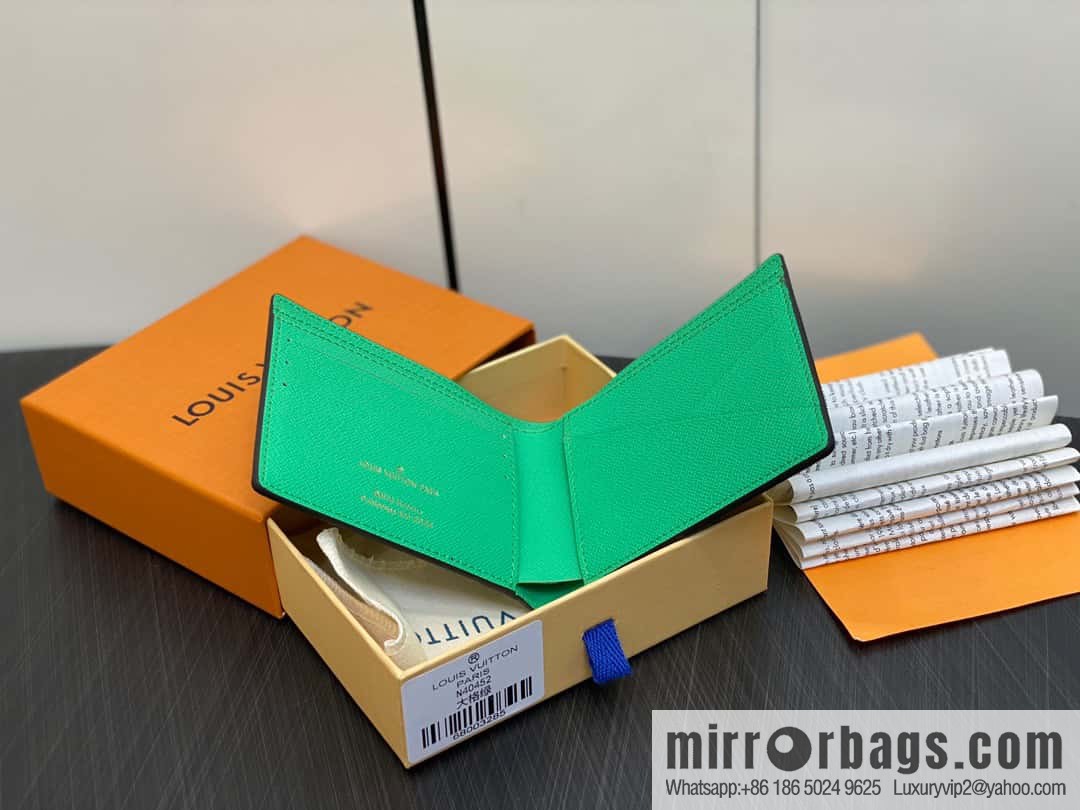 [Premium‑quality] M40452 green large plaid suit wallet series Multiple wallets