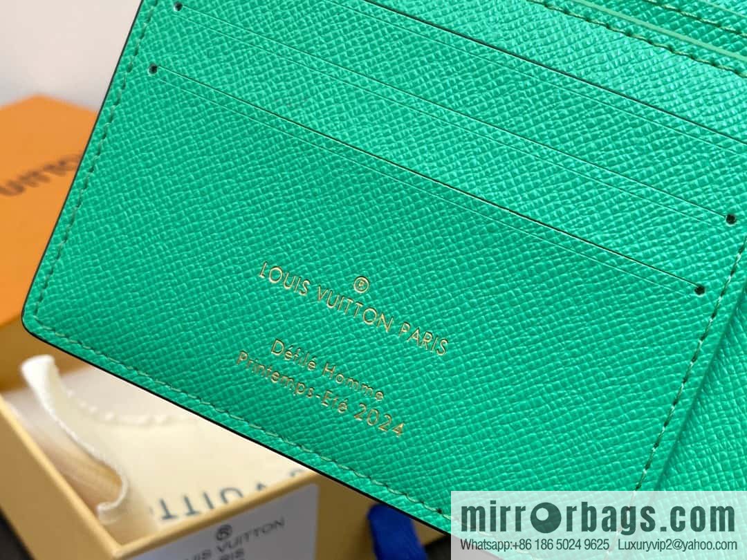 [Premium‑quality] M40452 green large plaid suit wallet series Multiple wallets