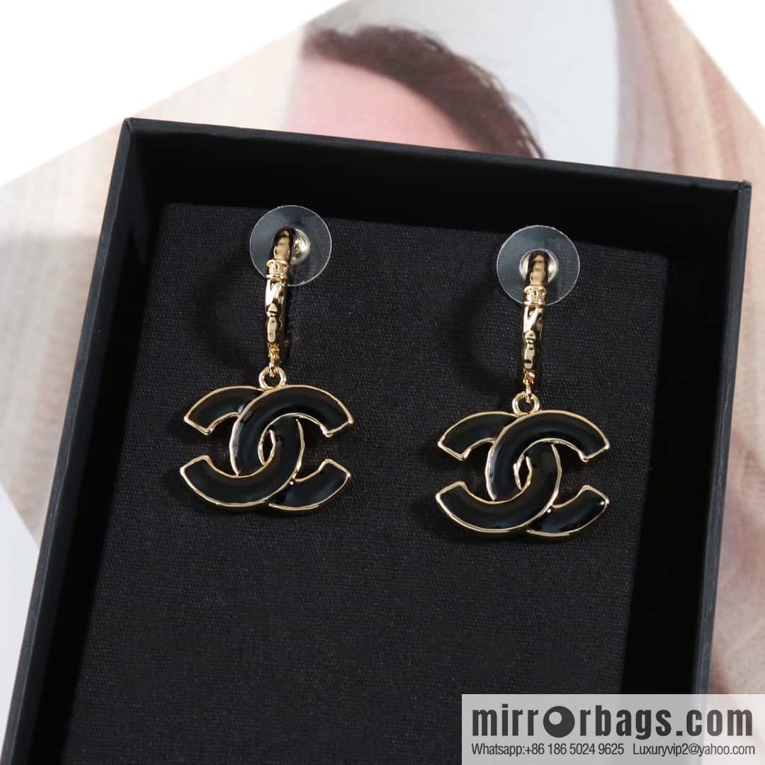 ☀️New ☑️ chanel c2 double c oil drop earrings earrings ☀️