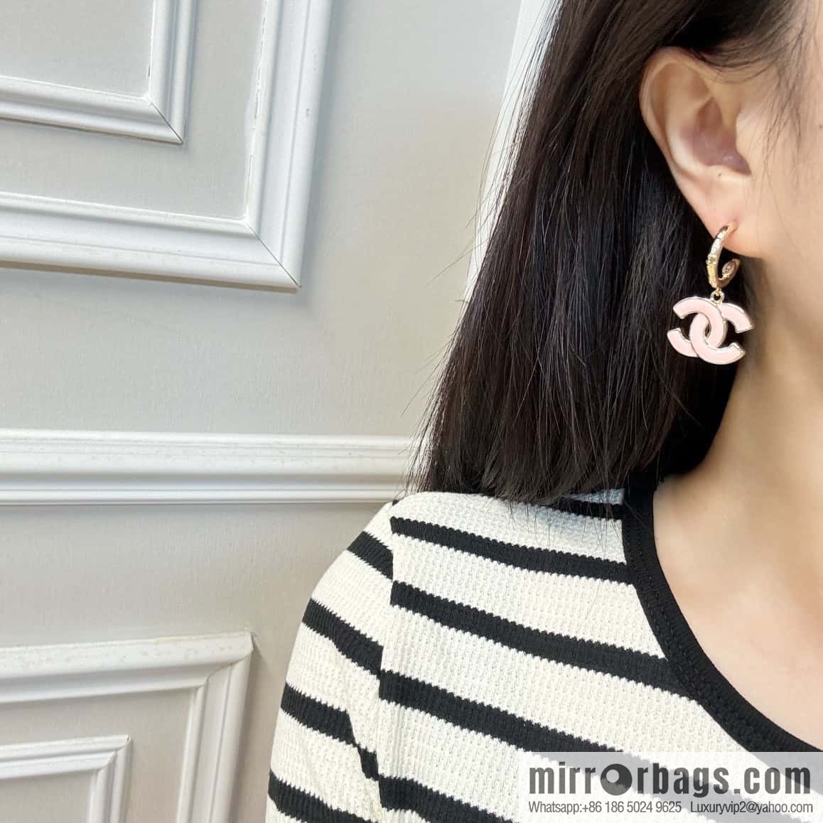 ☀️New ☑️ chanel c2 double c oil drop earrings earrings ☀️