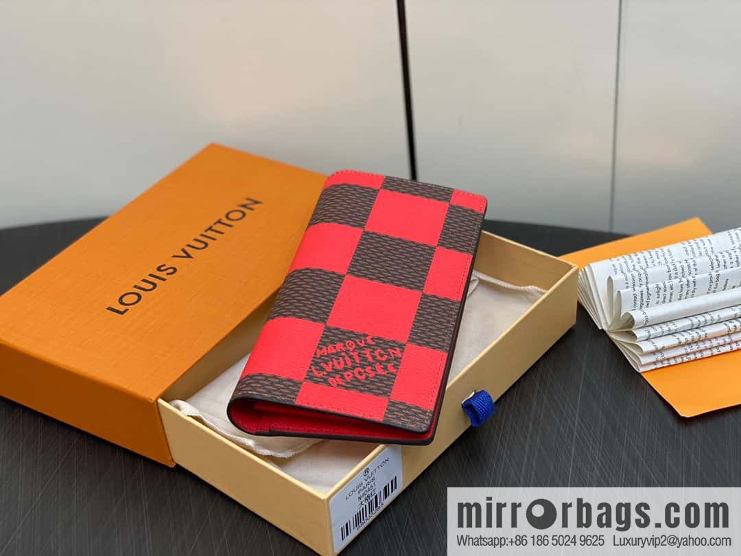 [Boutique‑grade] M40451 red plaid suit wallet series Brazza wallet