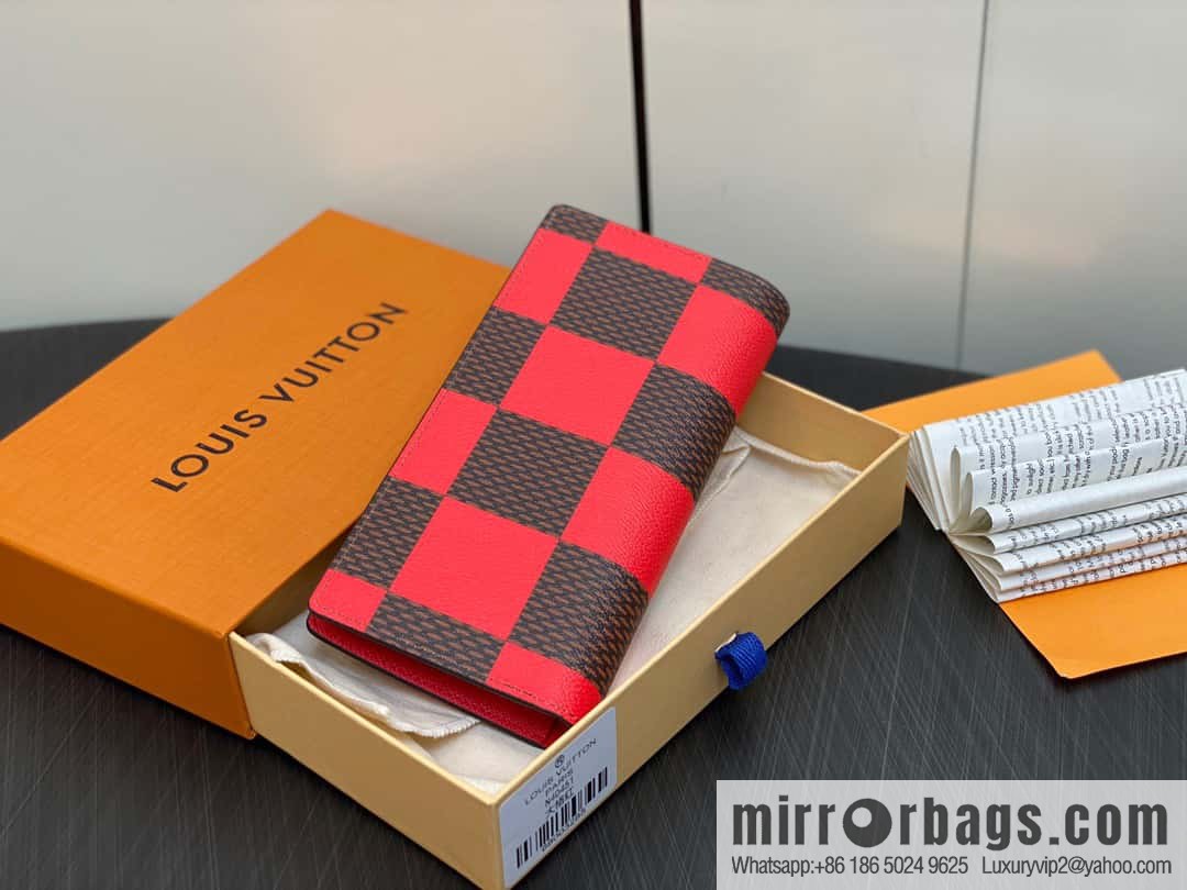 [Boutique‑grade] M40451 red plaid suit wallet series Brazza wallet