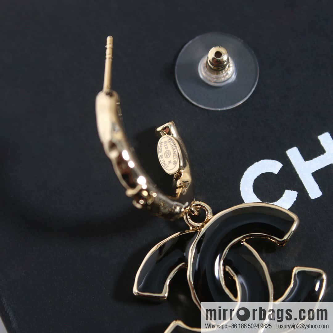 ☀️New ☑️ chanel c2 double c oil drop earrings earrings ☀️