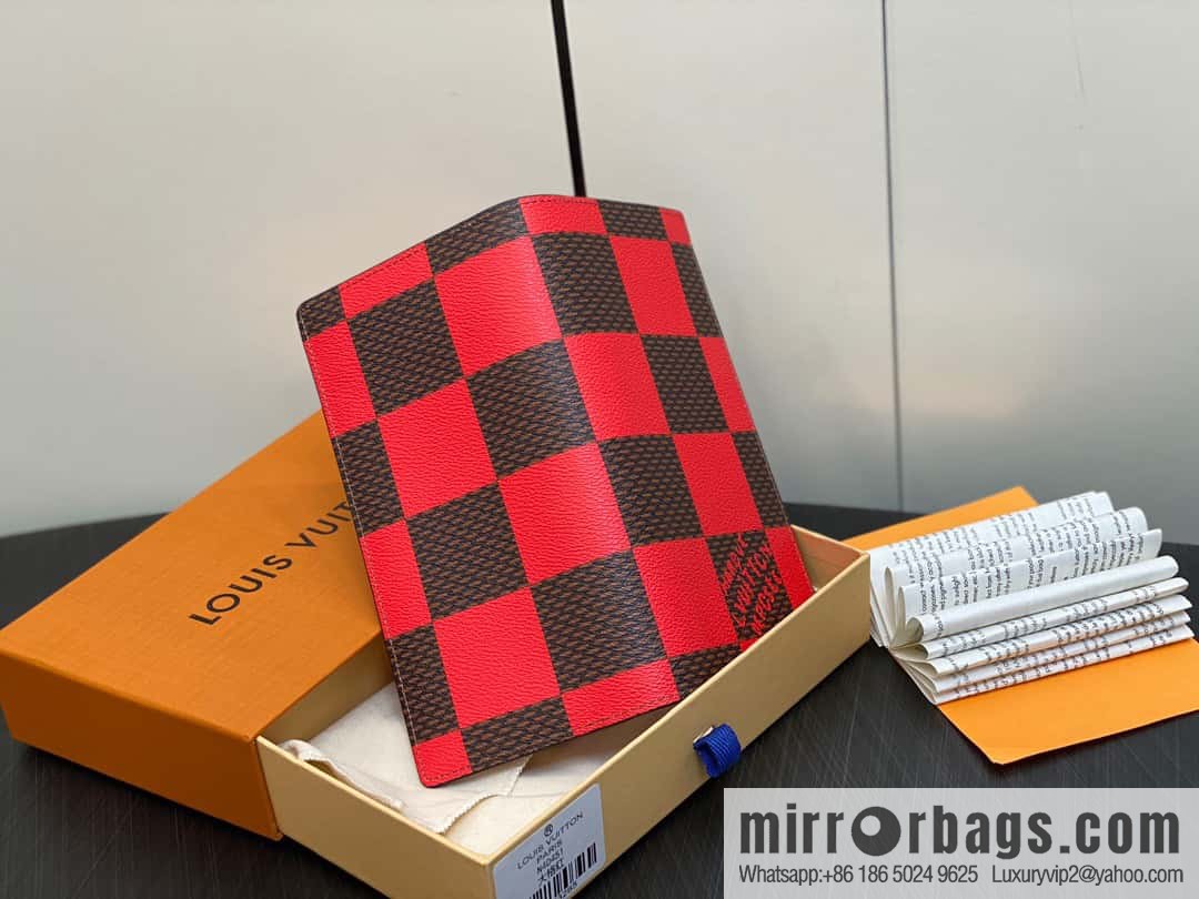 [Boutique‑grade] M40451 red plaid suit wallet series Brazza wallet
