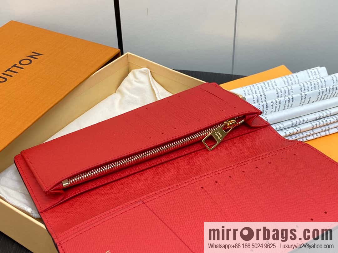 [Boutique‑grade] M40451 red plaid suit wallet series Brazza wallet