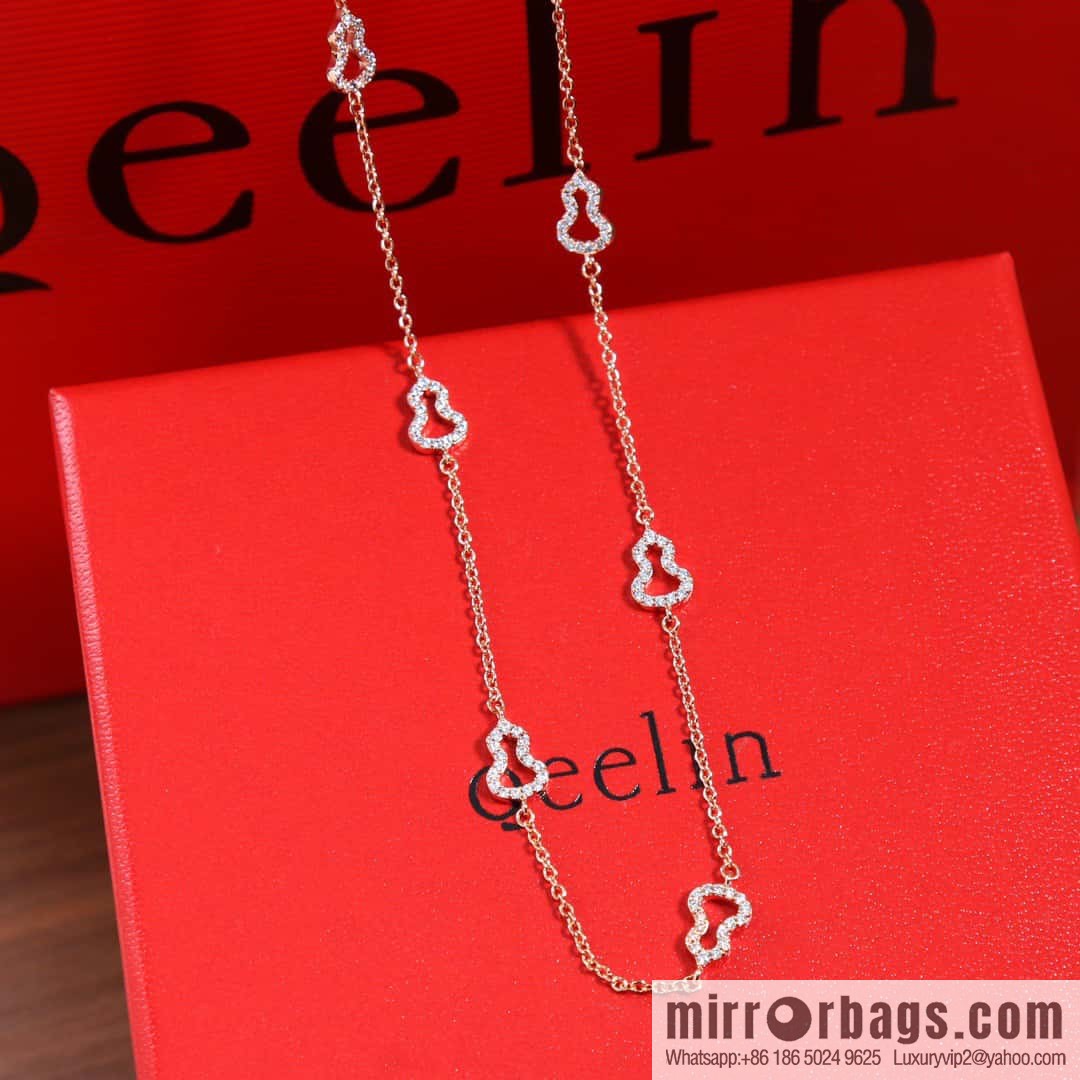 ☀️Qeelin Unicorn Hollow Full Diamond Gourd Bracelet, Necklace ☀️