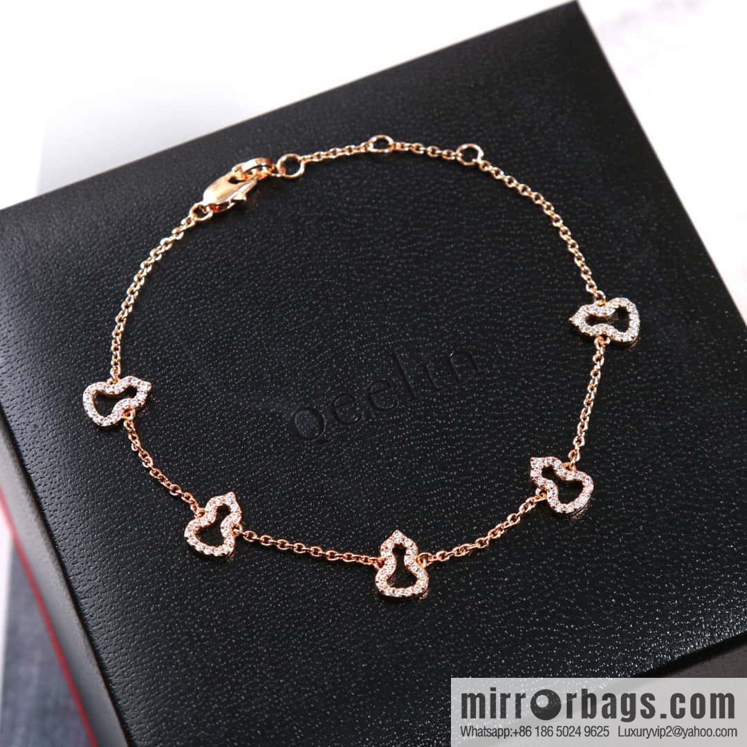 ☀️Qeelin Unicorn Hollow Full Diamond Gourd Bracelet, Necklace ☀️