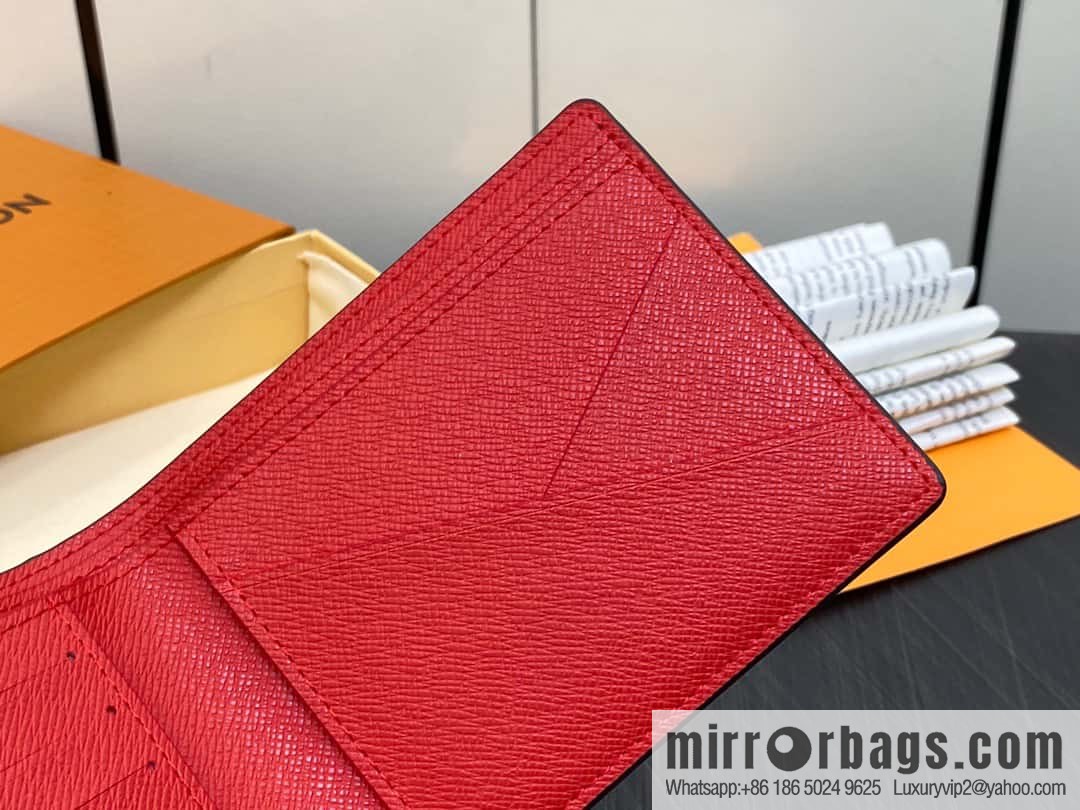 [Premium‑quality] M40452 red plaid suit wallet series Multiple wallets