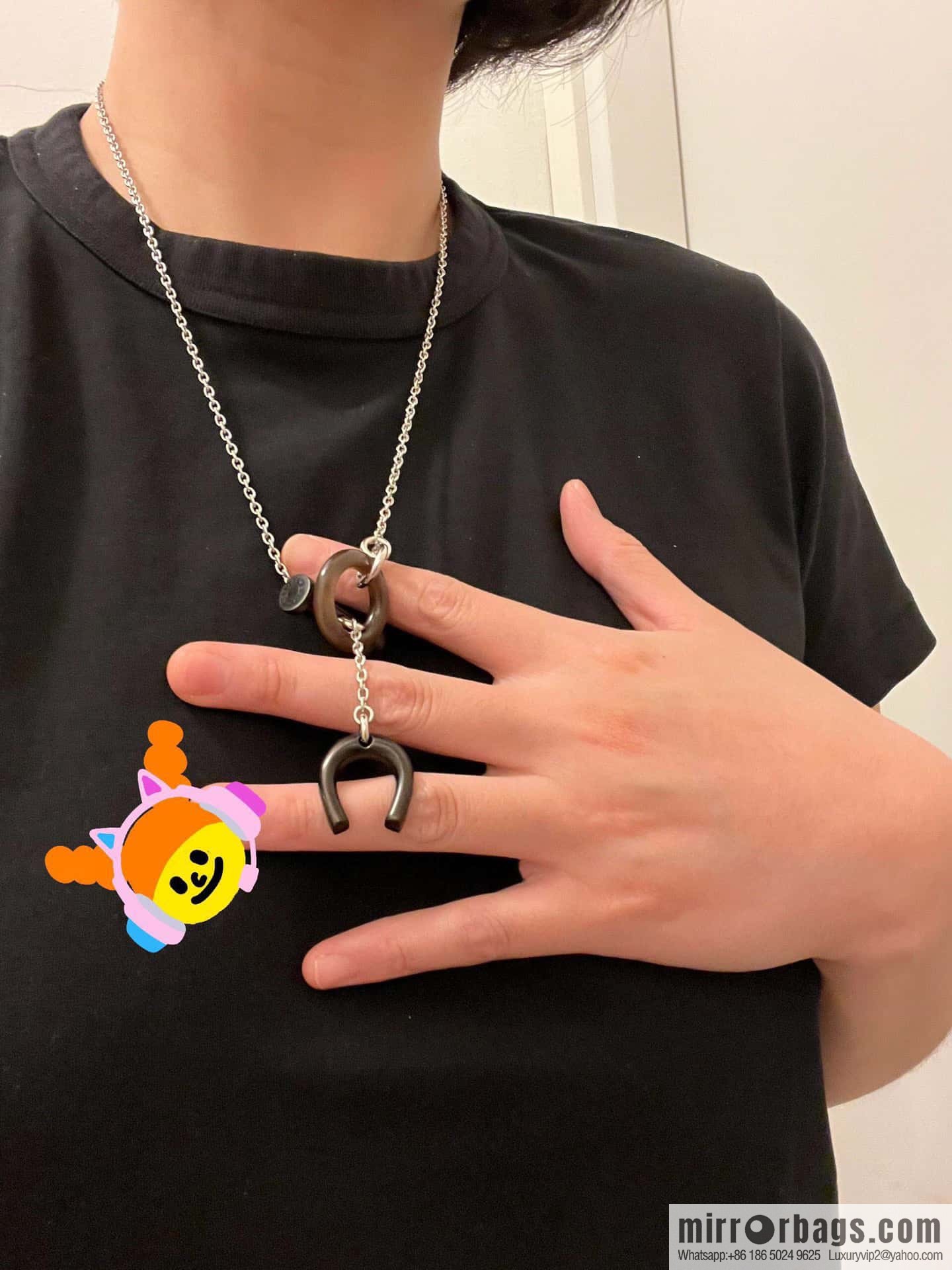 ☀HERMES Carrousel Buffalo Horn Necklace ☀