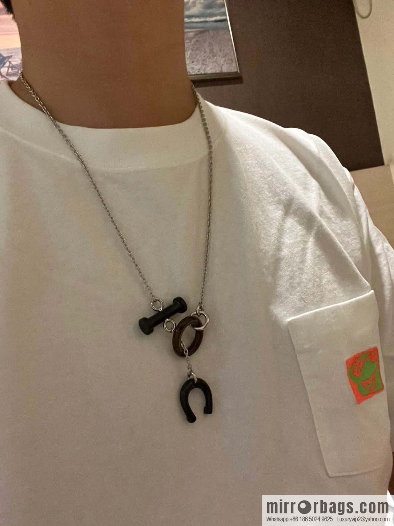 ☀HERMES Carrousel Buffalo Horn Necklace ☀