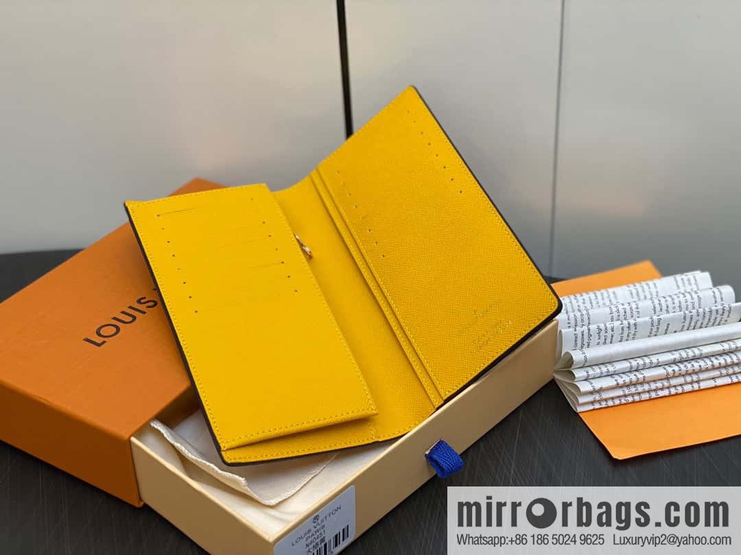 [Boutique‑grade] M40451 yellow large plaid suit wallet series Brazza wallet