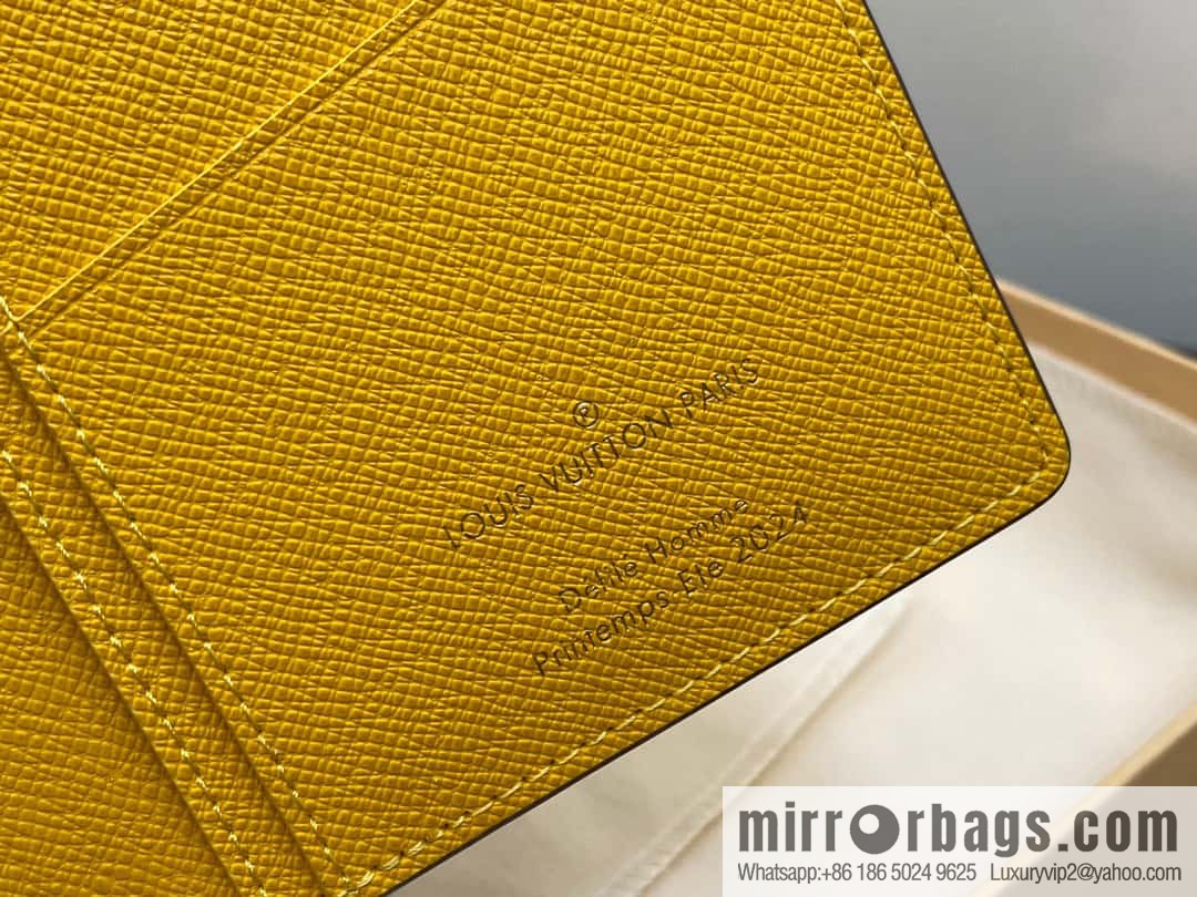 [Boutique‑grade] M40451 yellow large plaid suit wallet series Brazza wallet