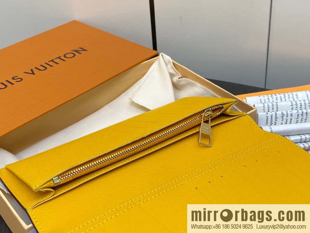 [Boutique‑grade] M40451 yellow large plaid suit wallet series Brazza wallet