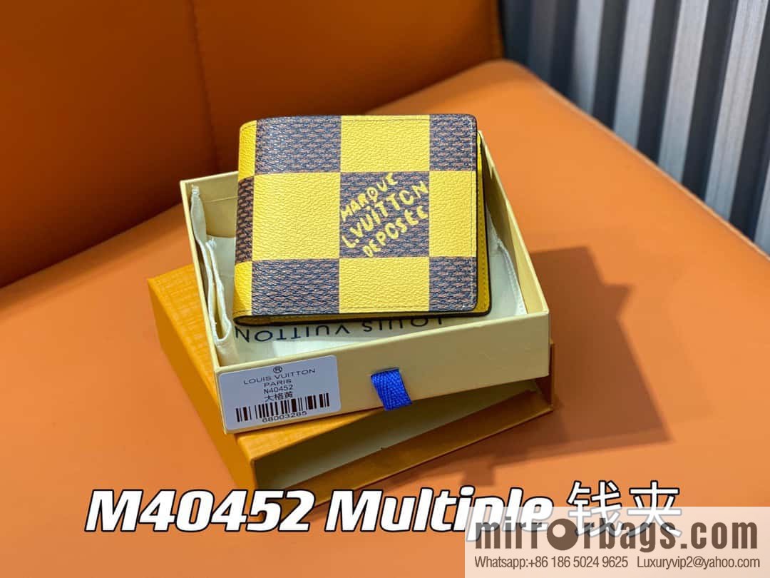 [Premium‑quality] M40452 yellow large plaid suit wallet series Multiple wallets