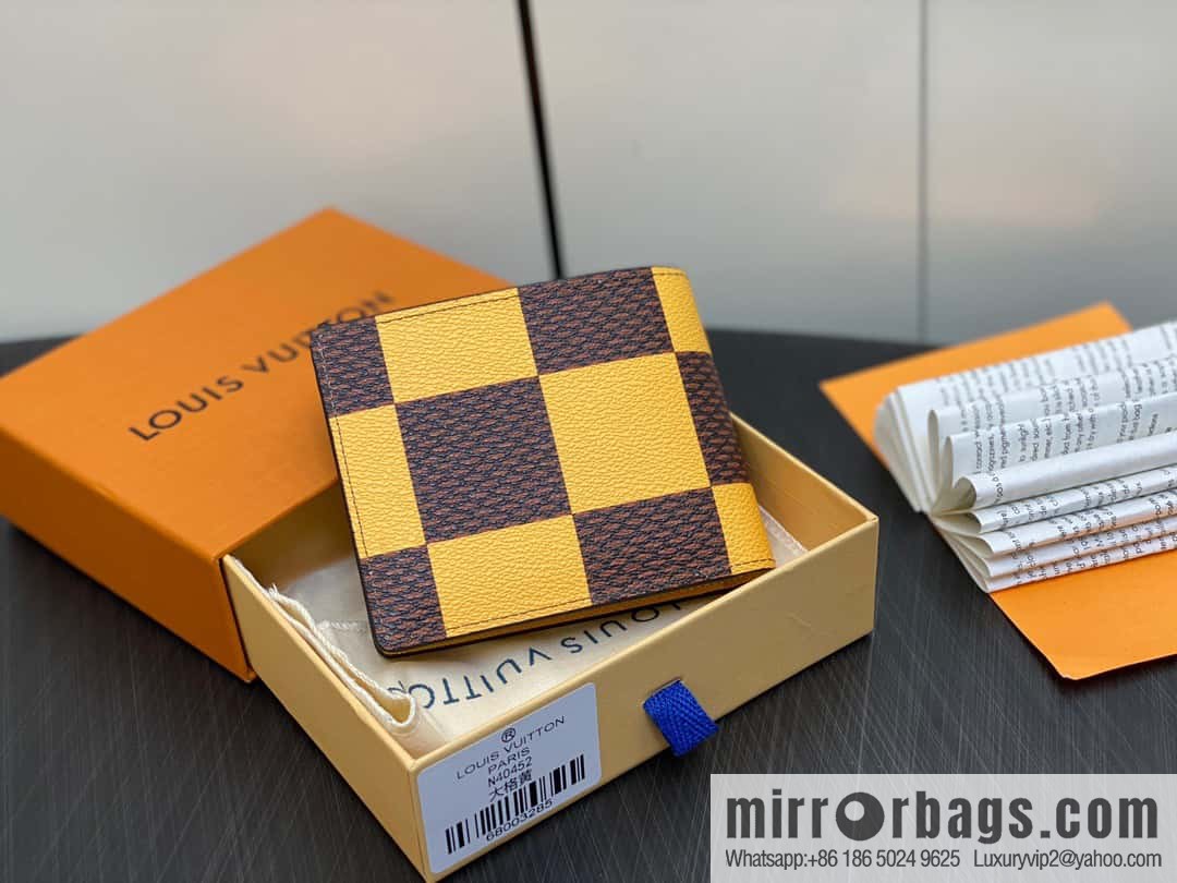 [Premium‑quality] M40452 yellow large plaid suit wallet series Multiple wallets