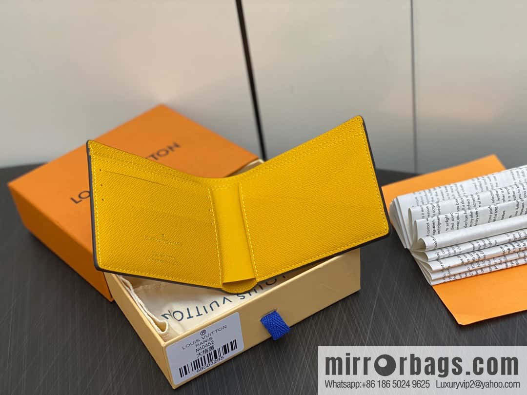 [Premium‑quality] M40452 yellow large plaid suit wallet series Multiple wallets