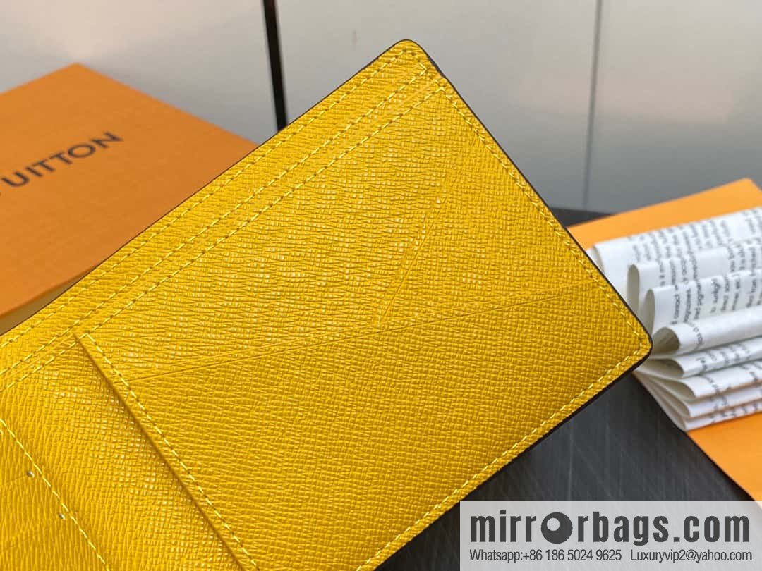 [Premium‑quality] M40452 yellow large plaid suit wallet series Multiple wallets