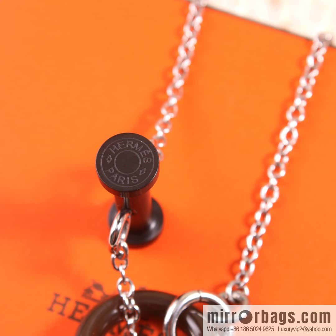 ☀HERMES Carrousel Buffalo Horn Necklace ☀