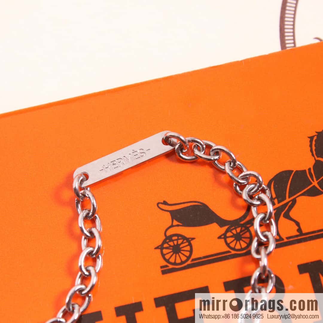 ☀HERMES Carrousel Buffalo Horn Necklace ☀