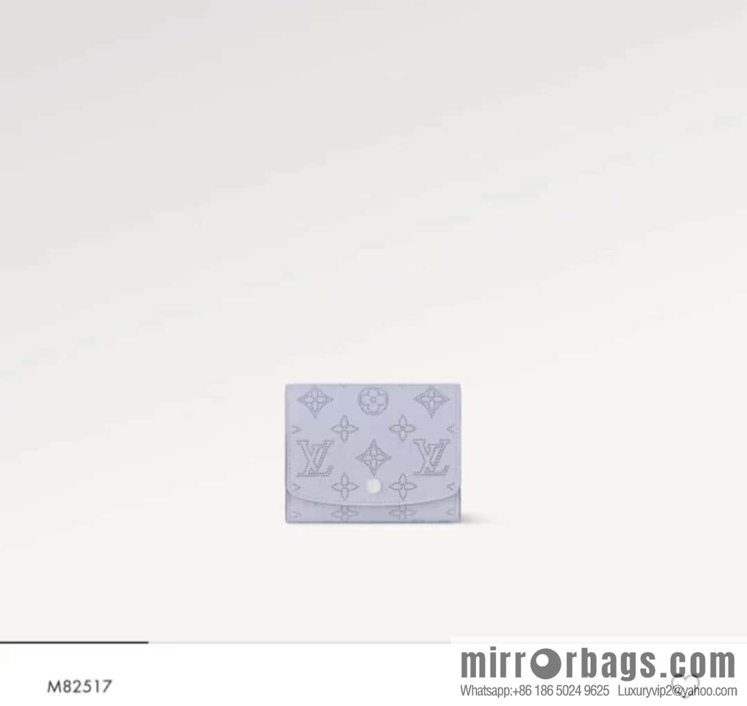 [Premium‑quality] M82517 light purple, full leather flip wallet series IRIS COMPACT wallet