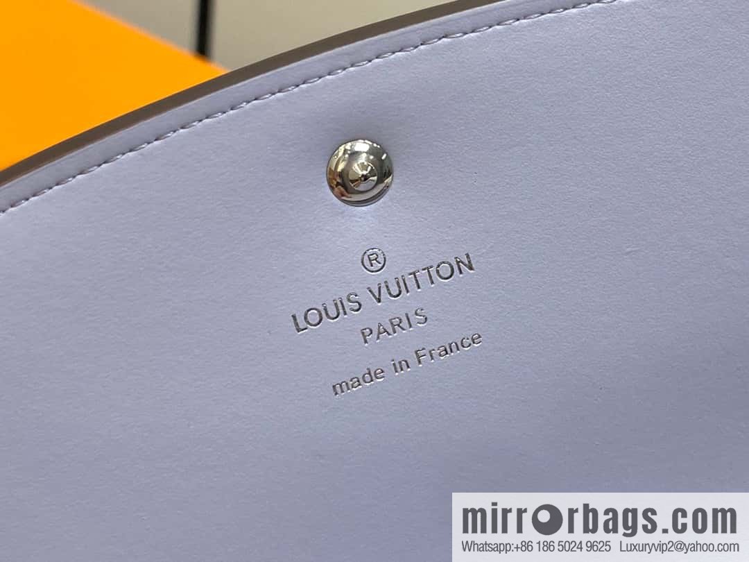 [Premium‑quality] M82517 light purple, full leather flip wallet series IRIS COMPACT wallet