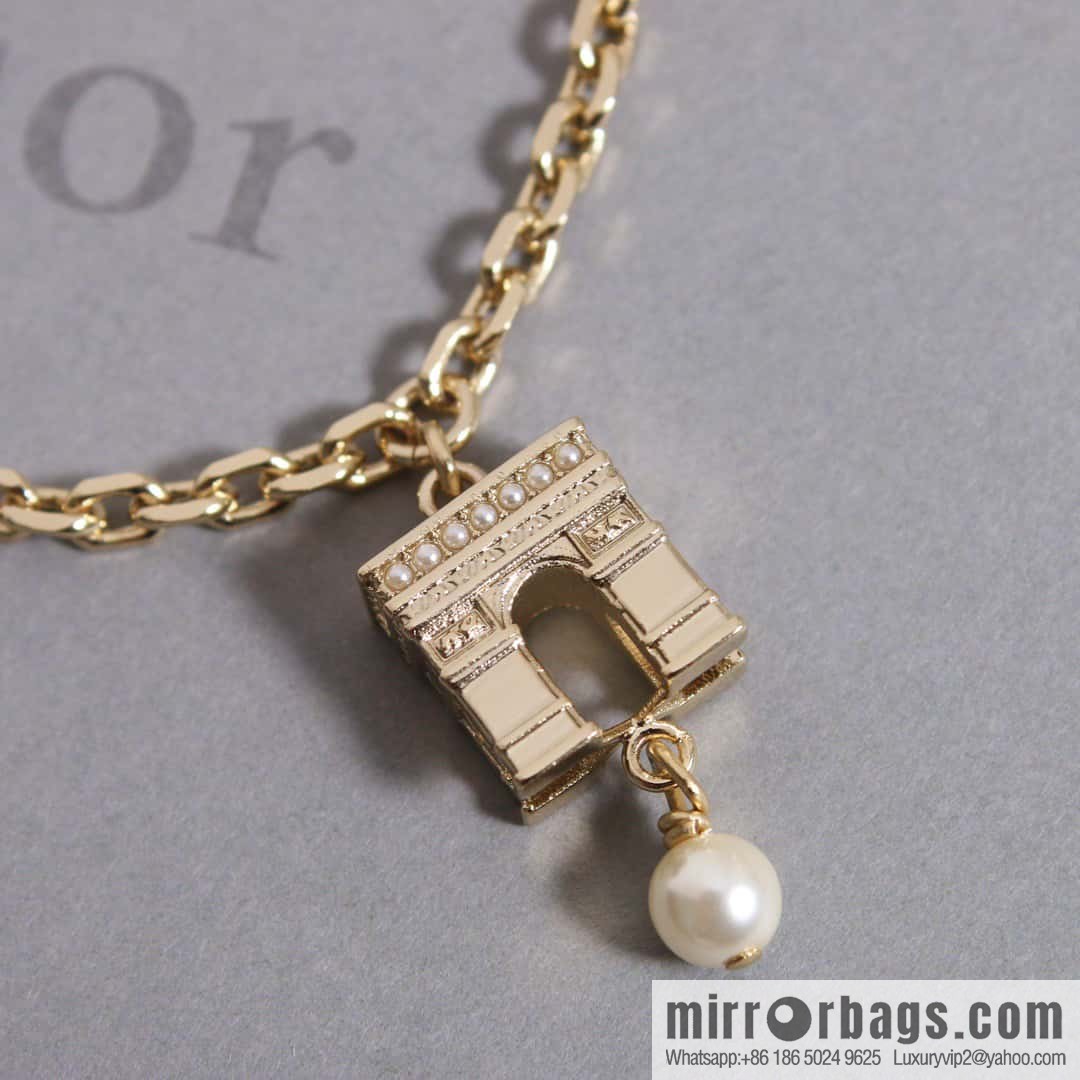 New ☑️ DIOR pearl Eiffel Tower Arc de Triomphe bracelet