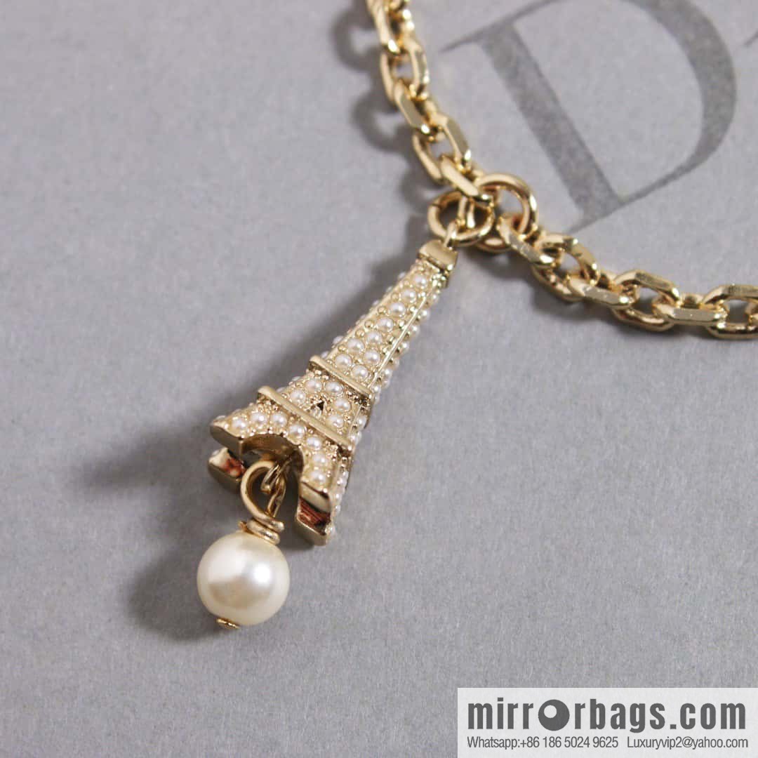 New ☑️ DIOR pearl Eiffel Tower Arc de Triomphe bracelet