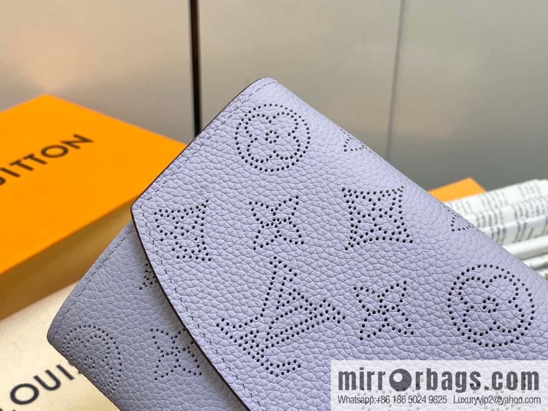 [Premium‑quality] M82456 light purple, full leather flip wallet series Iris wallet M60144 cut-out Iris ms wallet
