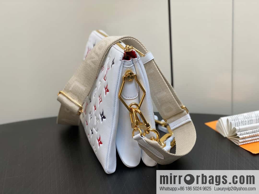 [Premium‑quality] M23466 white, full leather chain bag series COUSSIN small handbag