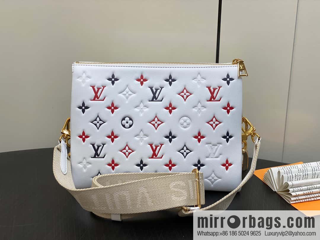 [Premium‑quality] M23466 white, full leather chain bag series COUSSIN small handbag