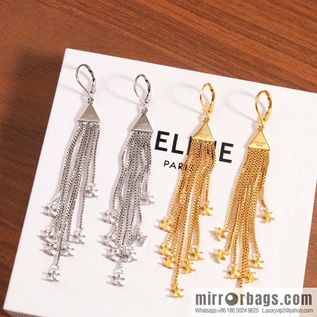 ☀️New ☑️ Celine Celine Arc de Triomphe tassel earrings