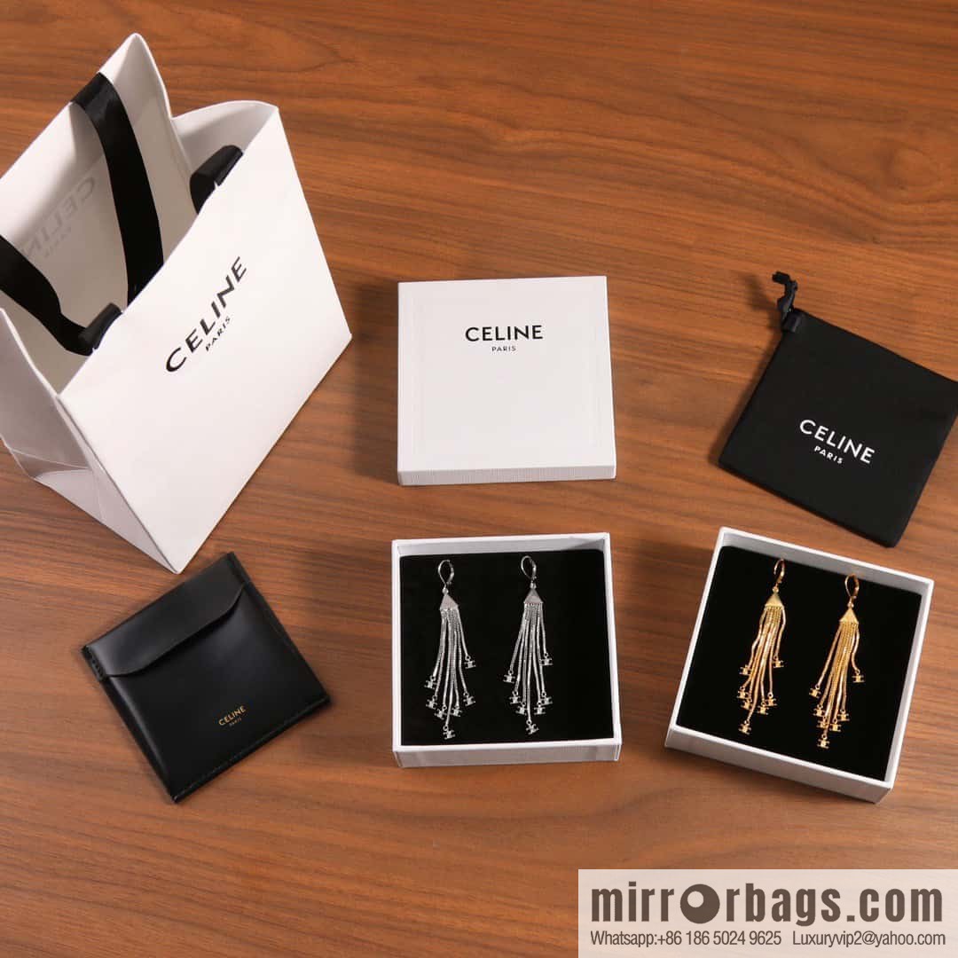 ☀️New ☑️ Celine Celine Arc de Triomphe tassel earrings