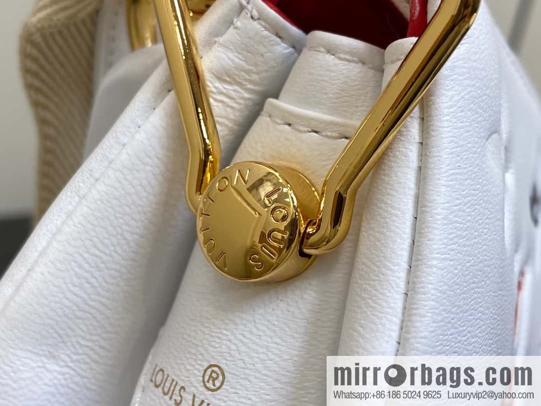[Premium‑quality] M23466 white, full leather chain bag series COUSSIN small handbag
