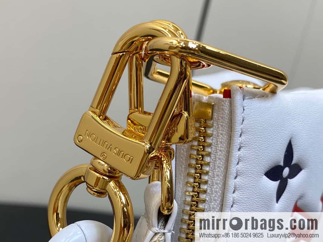 [Premium‑quality] M23466 white, full leather chain bag series COUSSIN small handbag