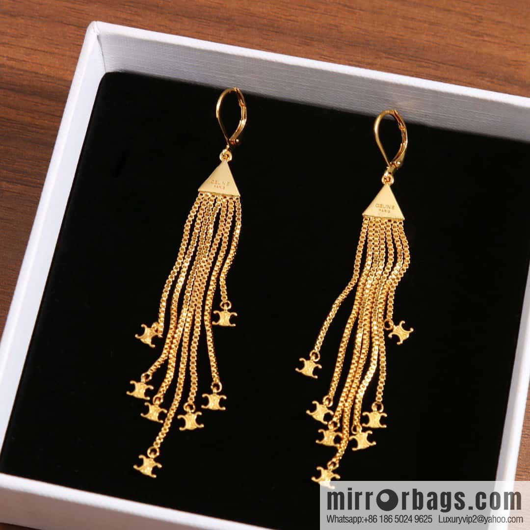 ☀️New ☑️ Celine Celine Arc de Triomphe tassel earrings