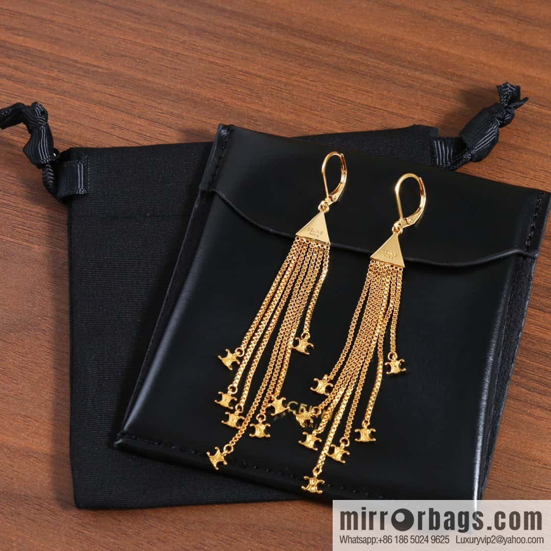 ☀️New ☑️ Celine Celine Arc de Triomphe tassel earrings
