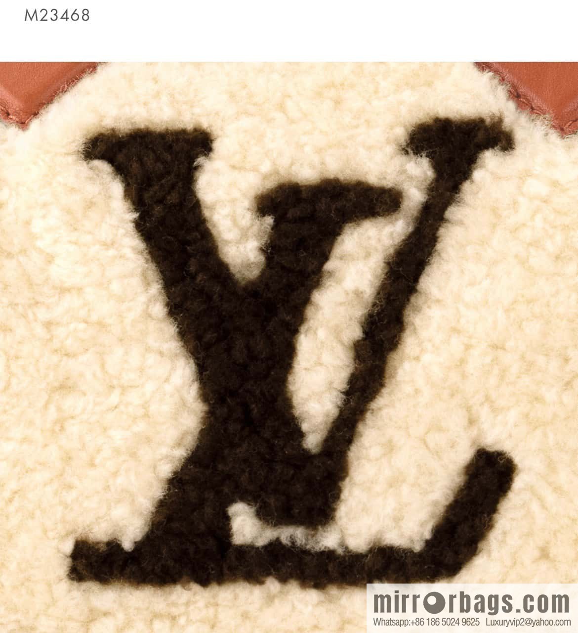 [Premium‑quality] M23568 meters white, lamb wool pillow bag speedy series Speedy Bandoulière 25 handbag